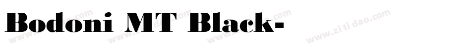 Bodoni MT Black字体转换
